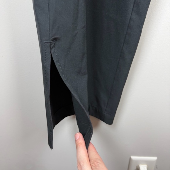 Abercrombie & Fitch Wide Split Ankle Traveler Track Pants Black Large Athleisure - Picture 6 of 11